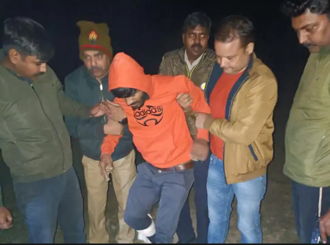 गोंडा : पुलिस और लुटेरे में देर रात हुई मुठभेड़ , लुटेरे के पैर में लगी गोली